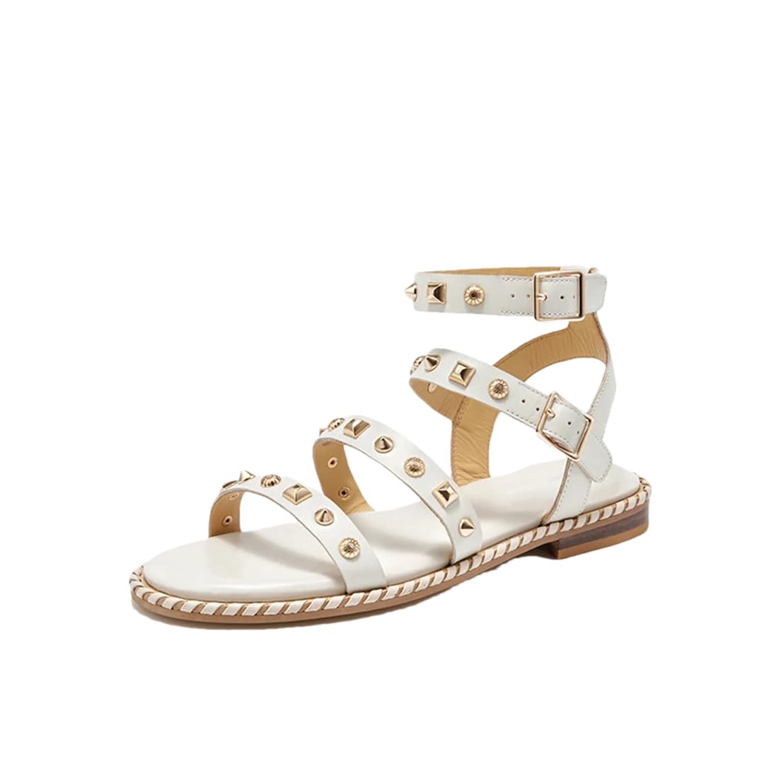 Leather Buckle Strap Sandals