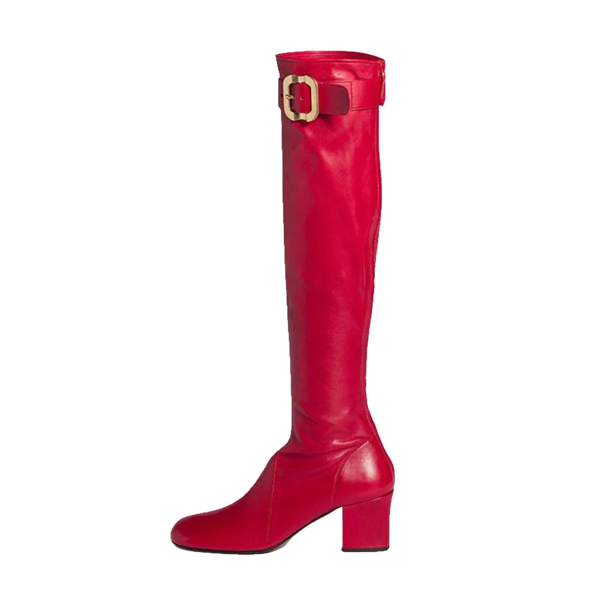 Buckle Knee-High Boots