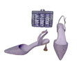 Rhinestone Sandals & Clutch Set