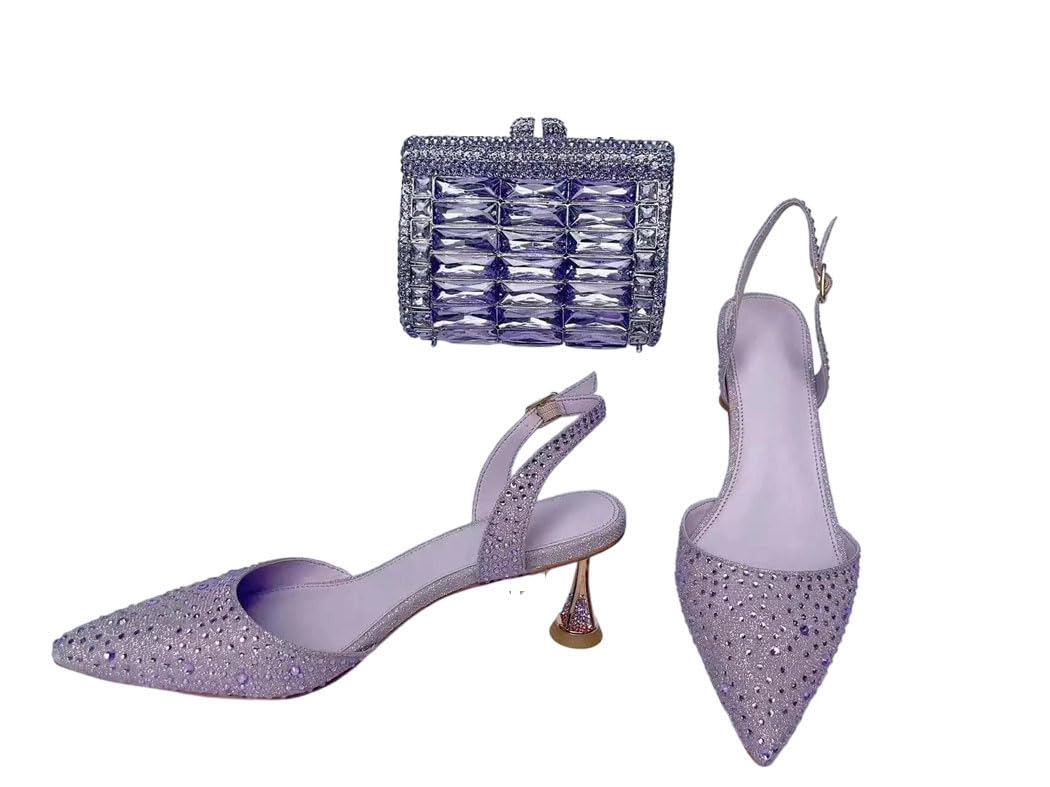 Rhinestone Sandals & Clutch Set