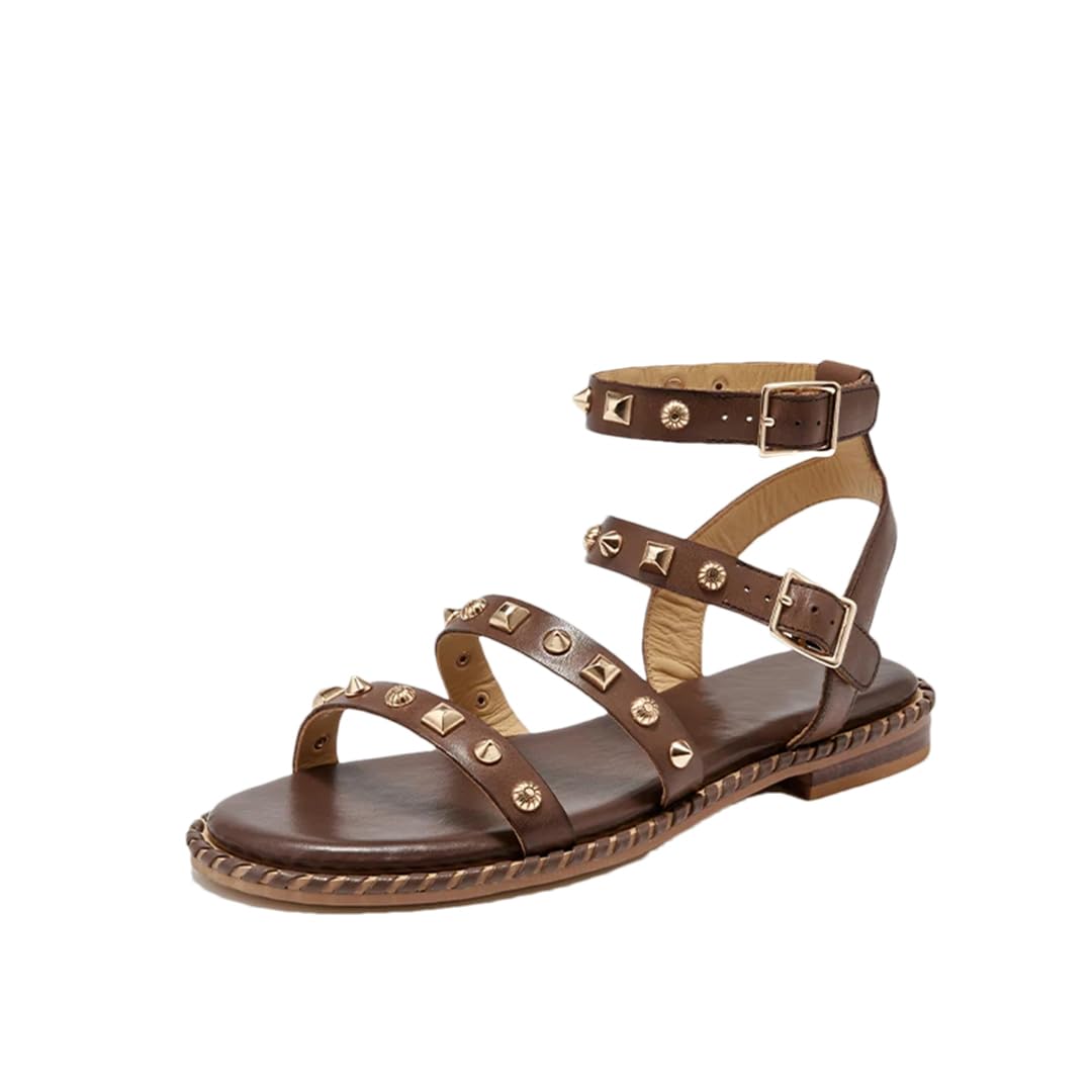 Leather Buckle Strap Sandals