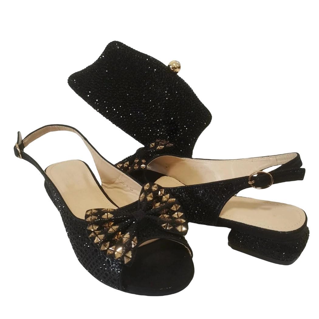 Rhinestone Sandals Set