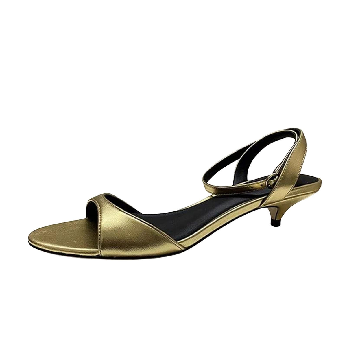 Leather Kitten Heel Sandals