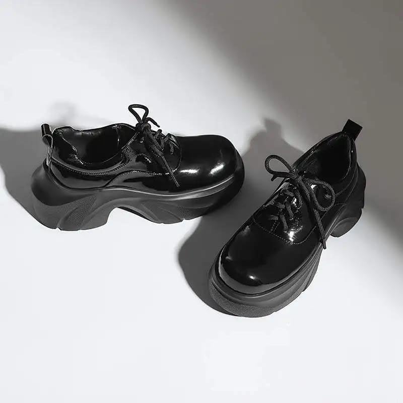 Leather Platform Sneakers