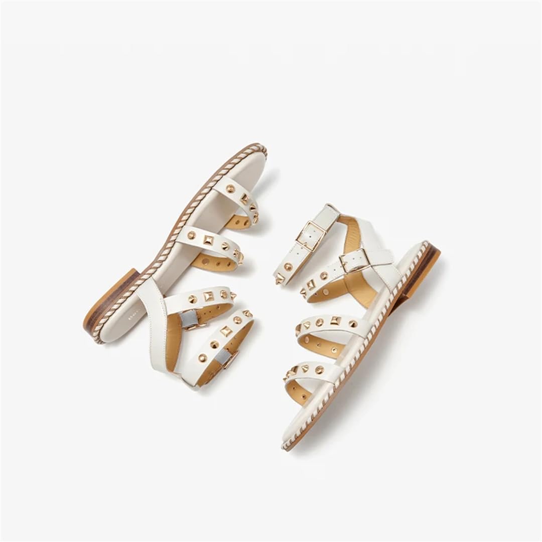 Leather Buckle Strap Sandals