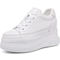 Chunky Sole Leather Sneakers
