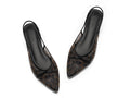 Bow Mesh Slingback Flats