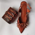 Pointed Toe Shoes & Clutch Set