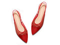 Bow Mesh Slingback Flats
