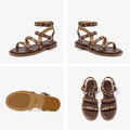 Leather Buckle Strap Sandals
