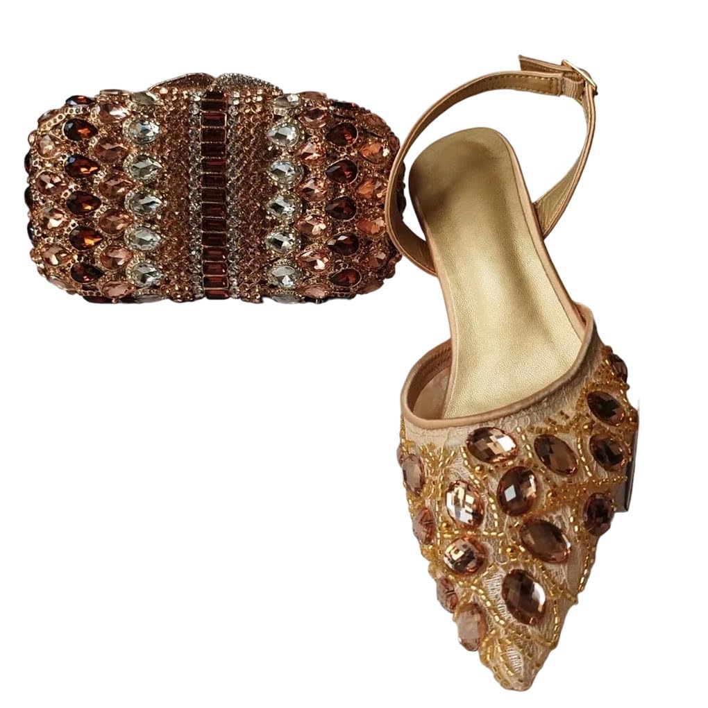 Rhinestone Stiletto Sandals Set