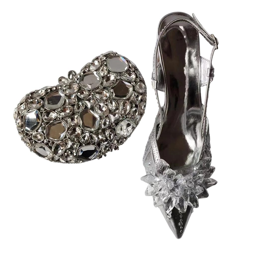 Pointed Toe Shoes & Clutch Set