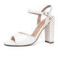 Leather Block Heel Sandals