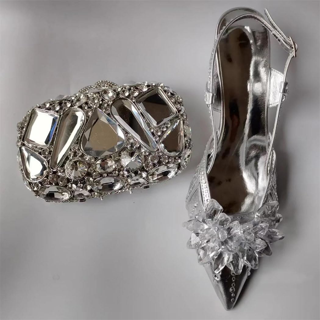 Pointed Toe Shoes & Clutch Set