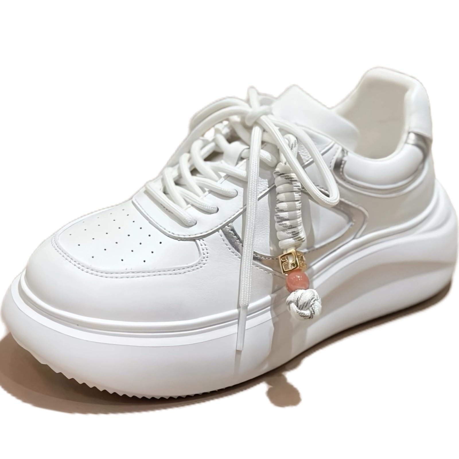 Leather Lace-Up Sneakers