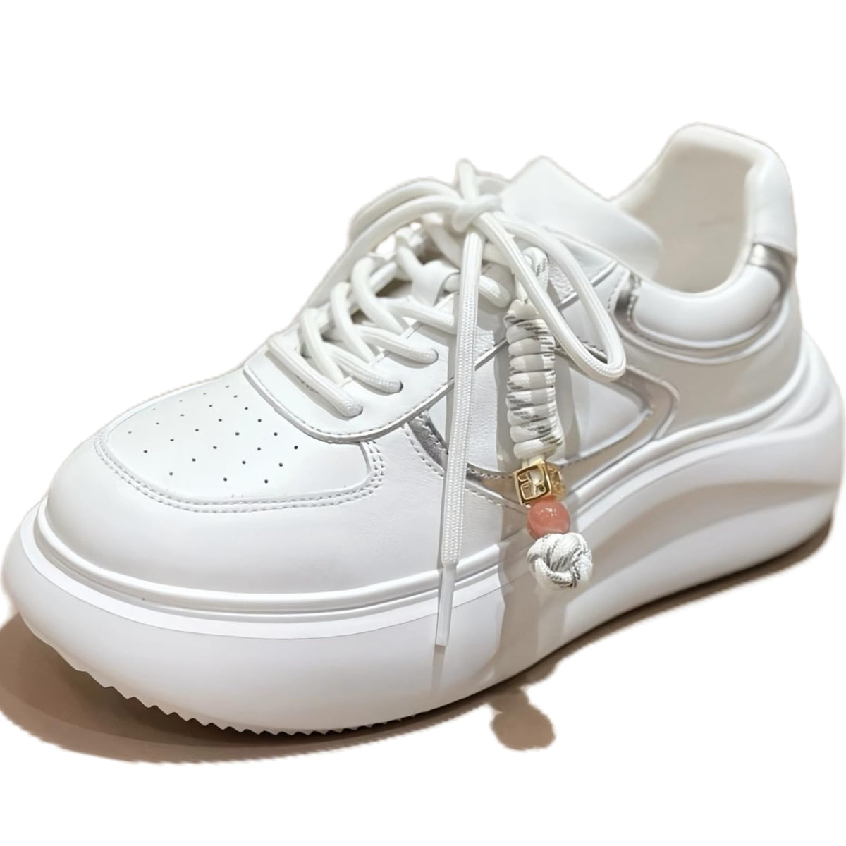 Leather Lace-Up Sneakers