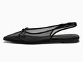 Bow Mesh Slingback Flats