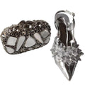 Pointed Toe Shoes & Clutch Set
