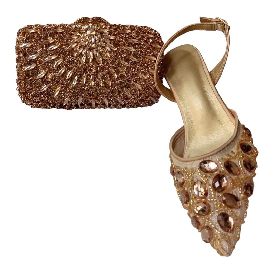 Rhinestone Stiletto Sandals Set