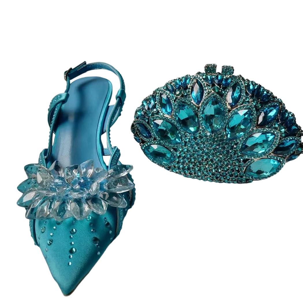 Pointed Toe Shoes & Clutch Set