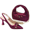 Rhinestone Heels & Bag Set