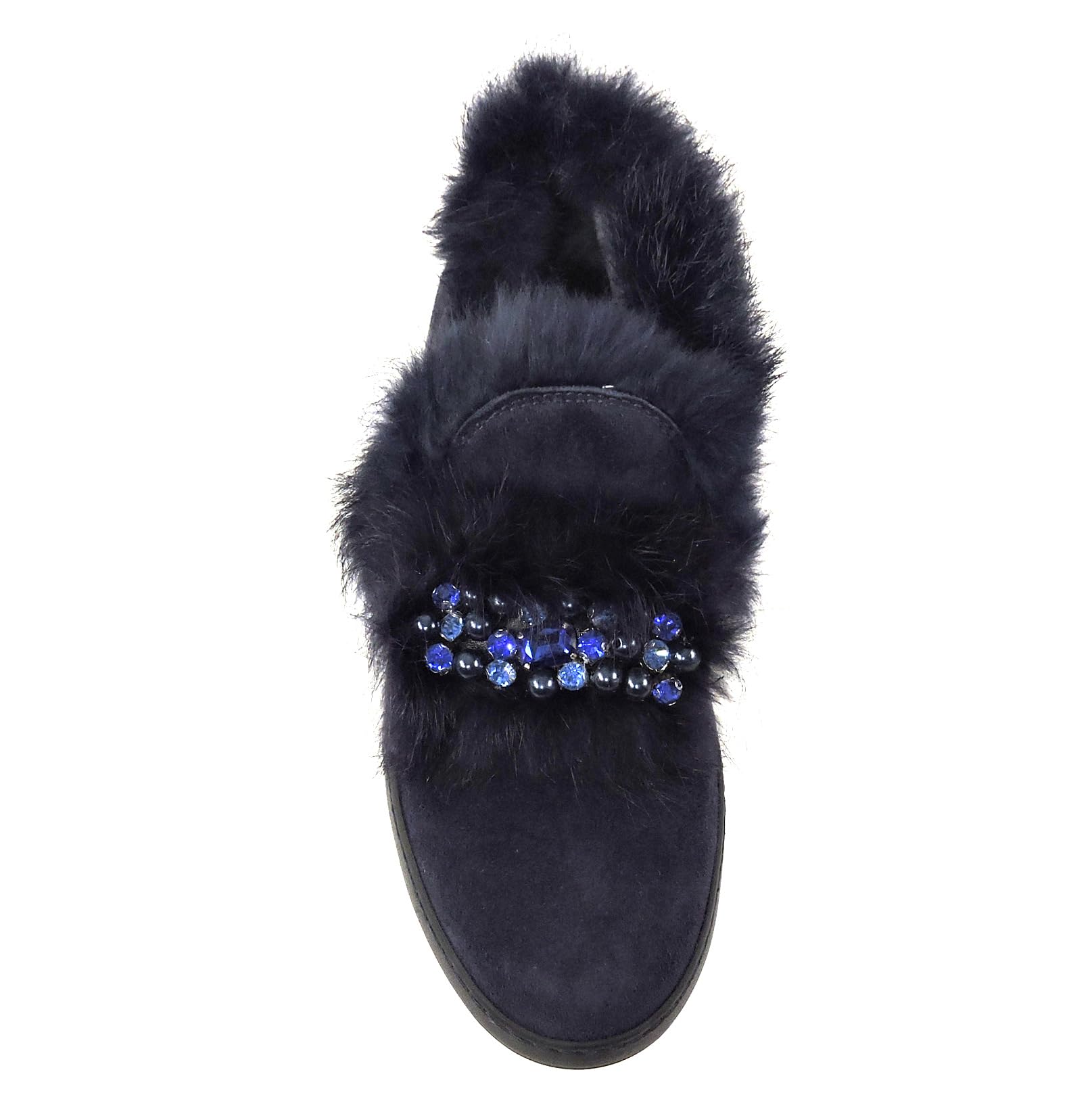 Suede Fur Lined Loafers