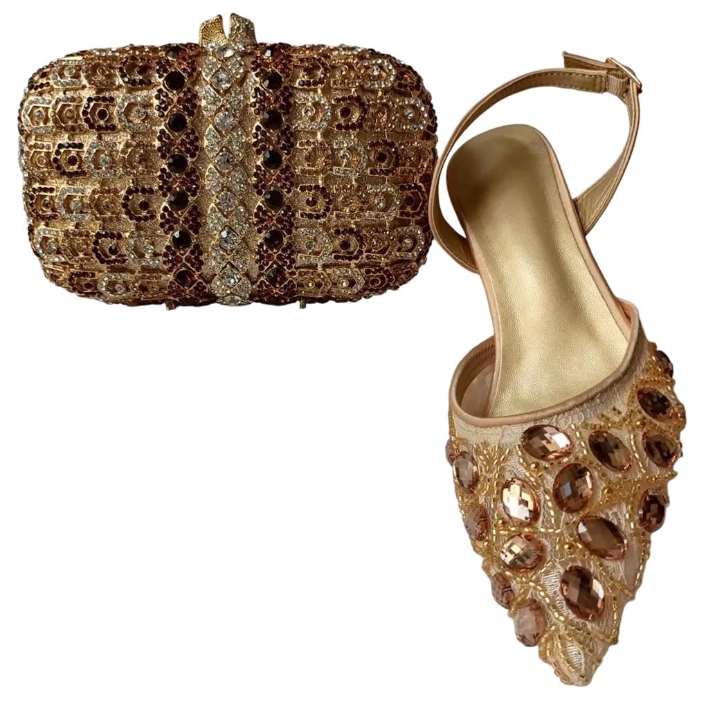Rhinestone Stiletto Sandals Set