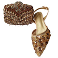Rhinestone Stiletto Sandals Set