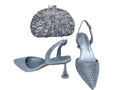 Rhinestone Sandals & Clutch Set