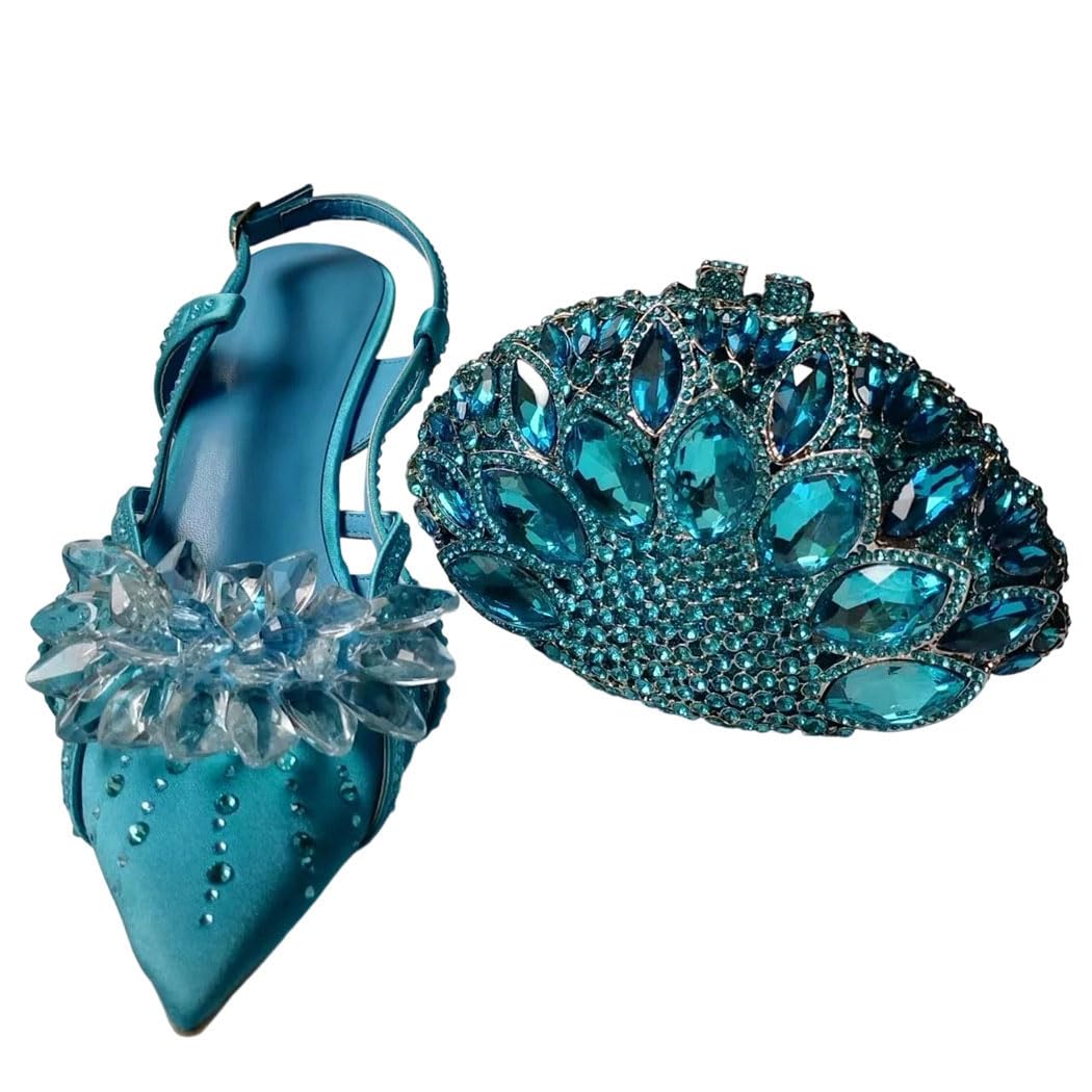 Pointed Toe Shoes & Clutch Set
