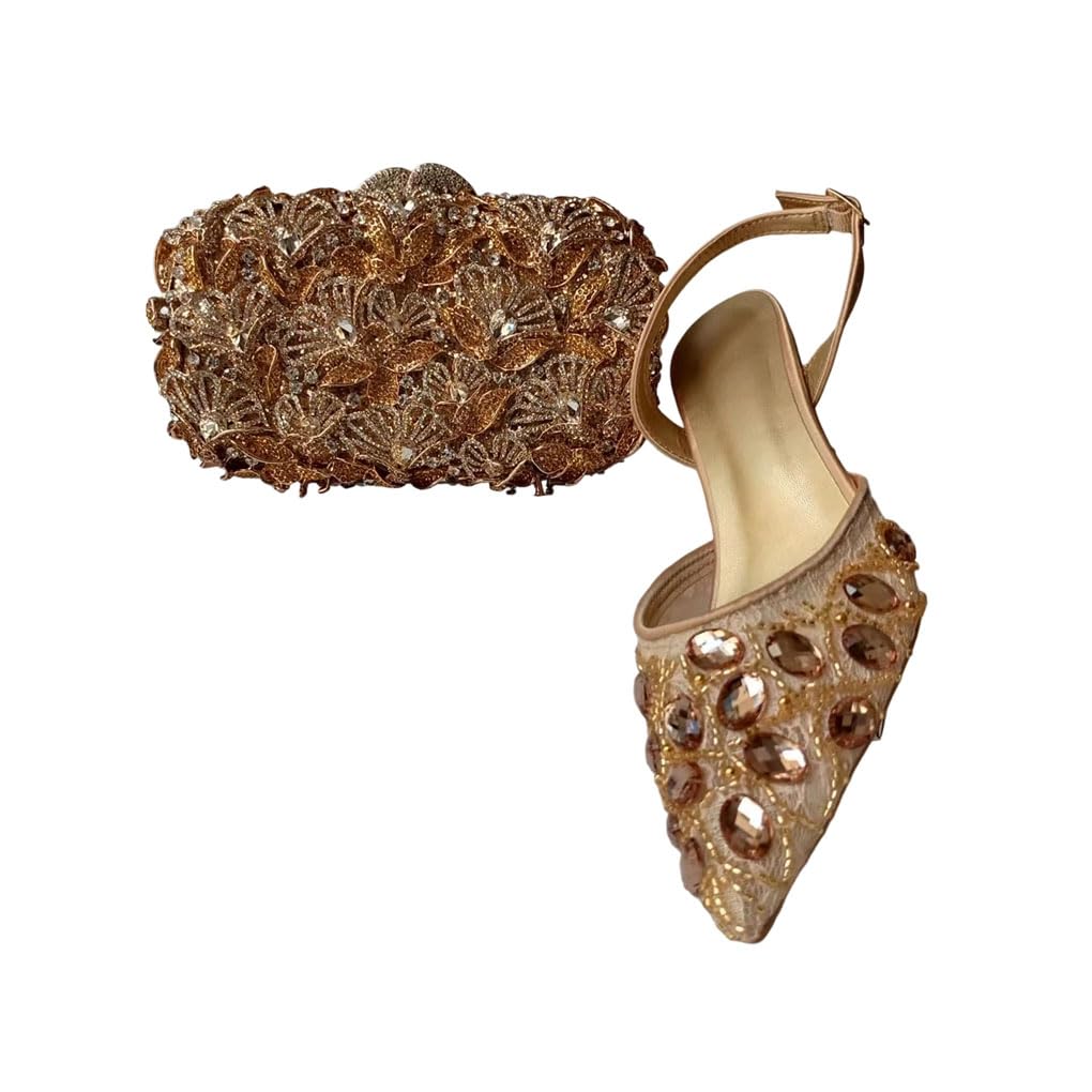 Rhinestone Stiletto Sandals Set
