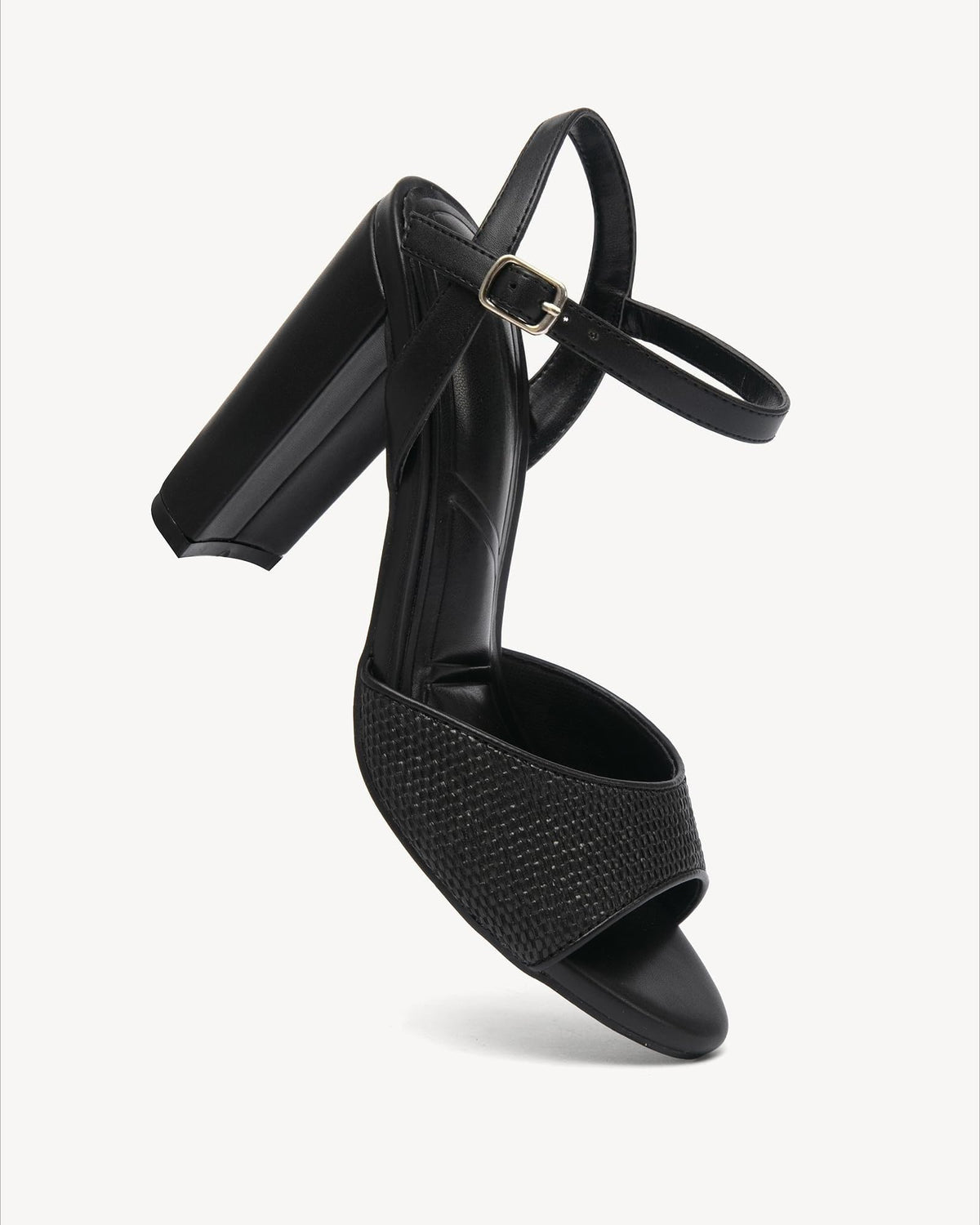 Leather Block Heel Sandals
