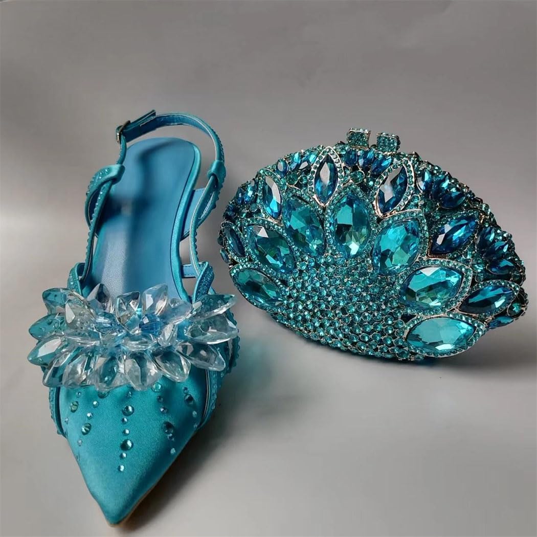 Pointed Toe Shoes & Clutch Set