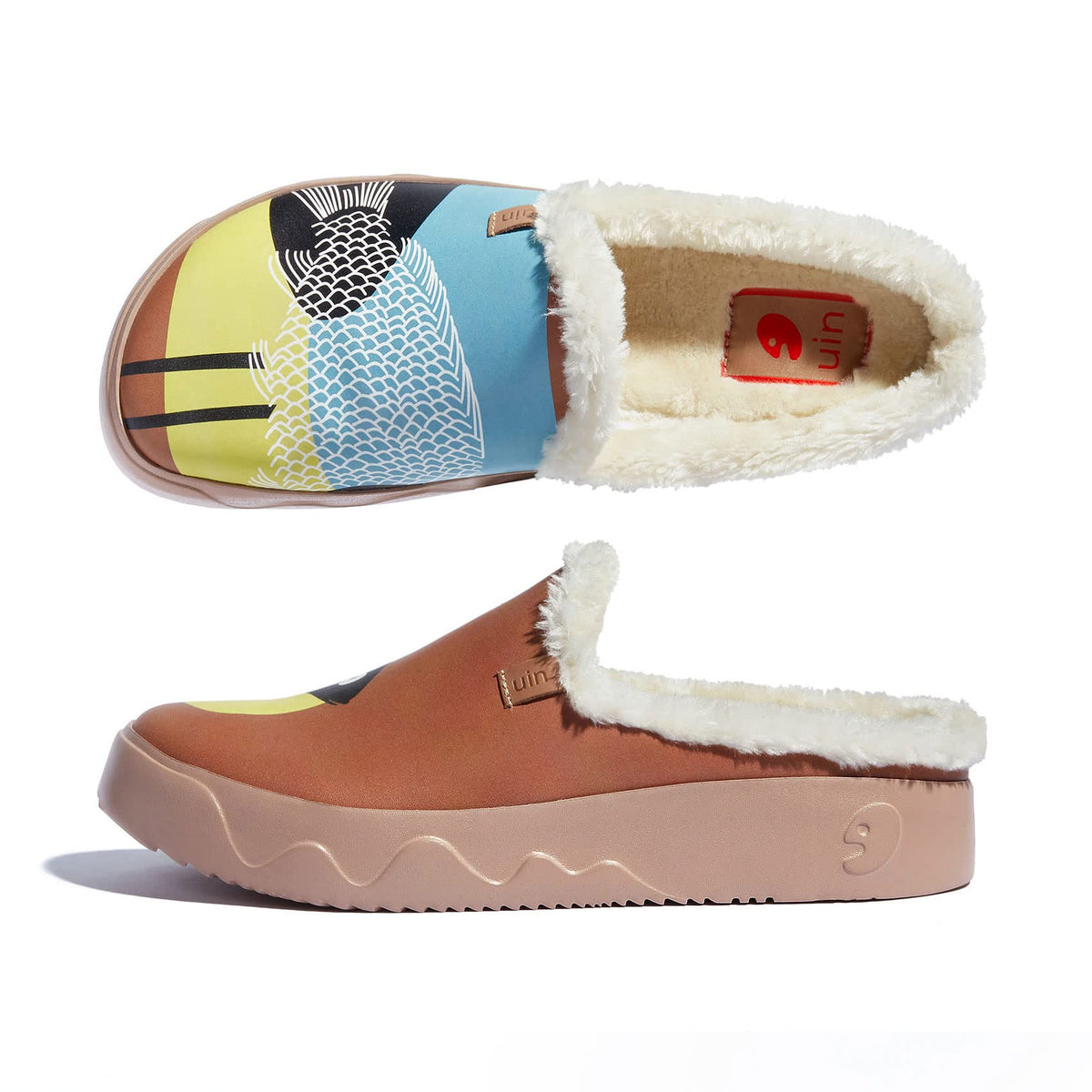 Art Print Mule Loafers