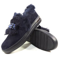 Suede Fur Lined Loafers