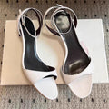 Leather Kitten Heel Sandals