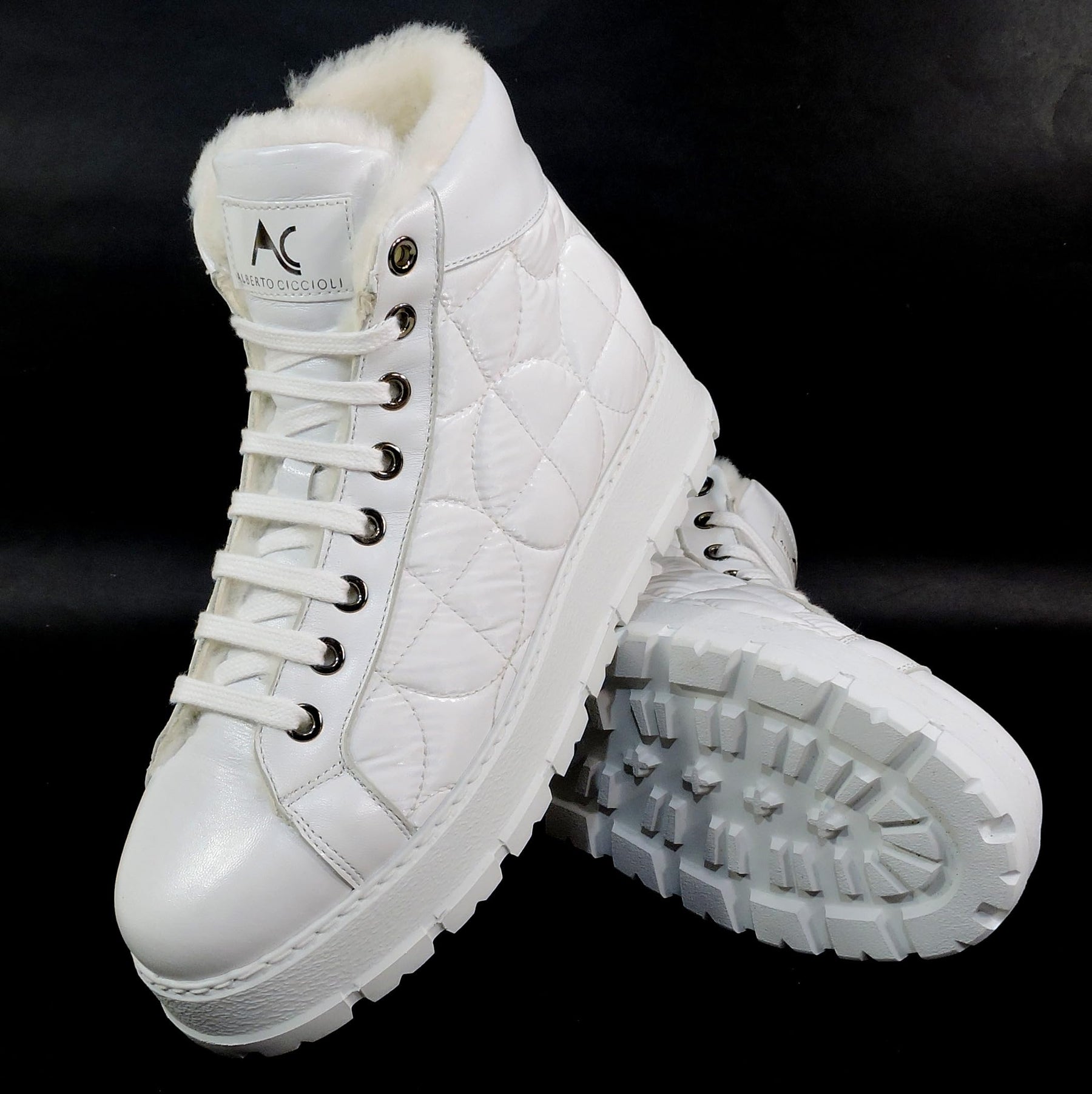 Quilted Fur Lined Ankle Boots