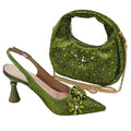 Rhinestone Heels & Bag Set