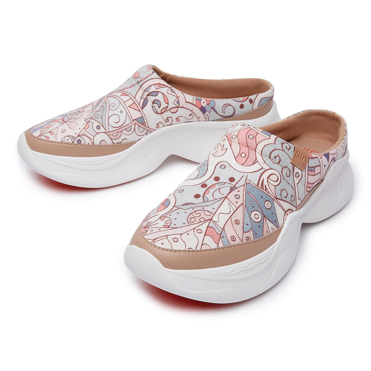 Art Print Mule Loafers