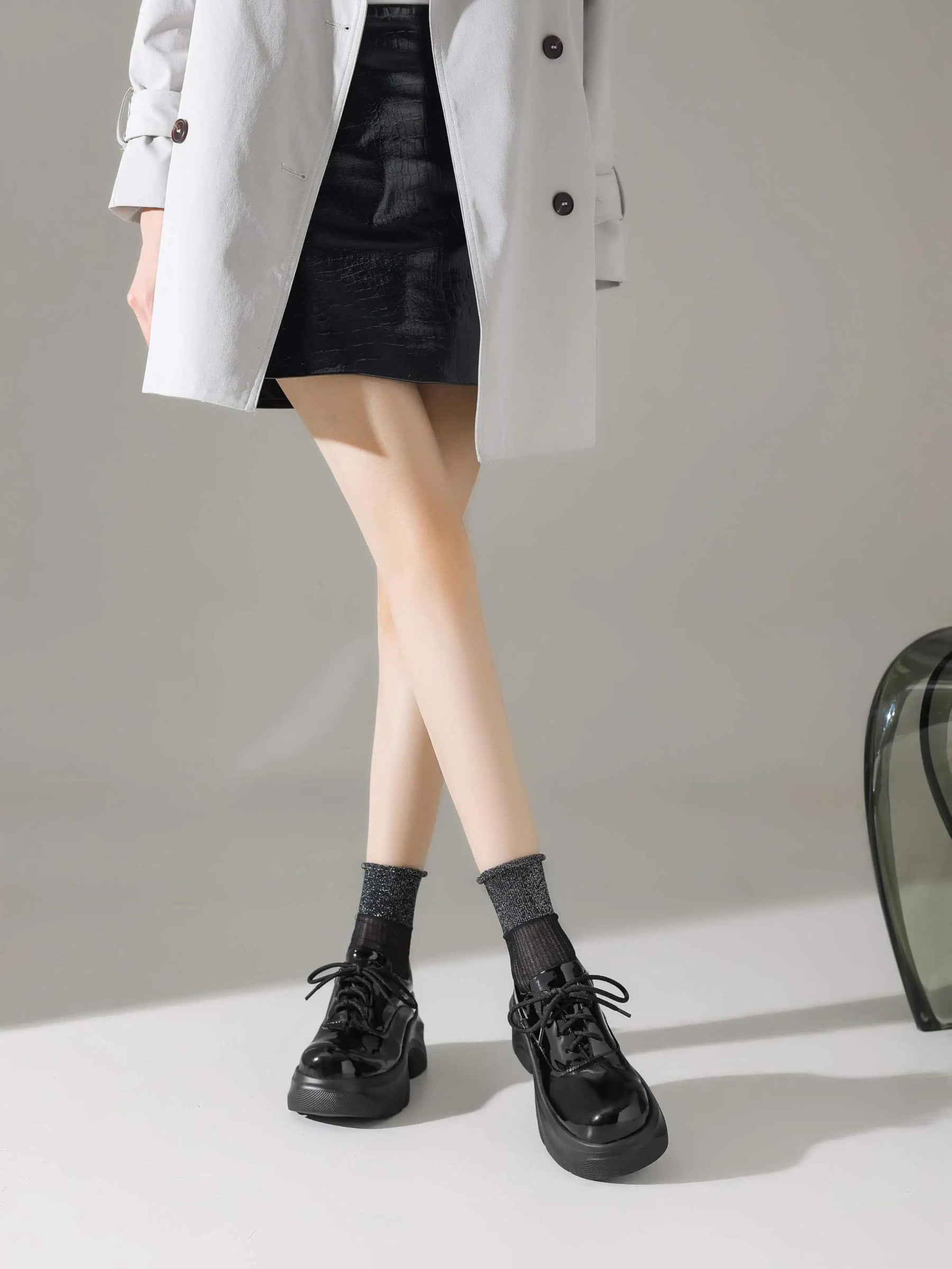Leather Platform Sneakers