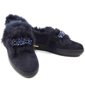Suede Fur Lined Loafers
