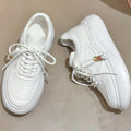 Leather Lace-Up Sneakers