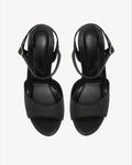 Leather Block Heel Sandals