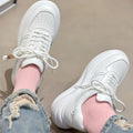 Leather Lace-Up Sneakers