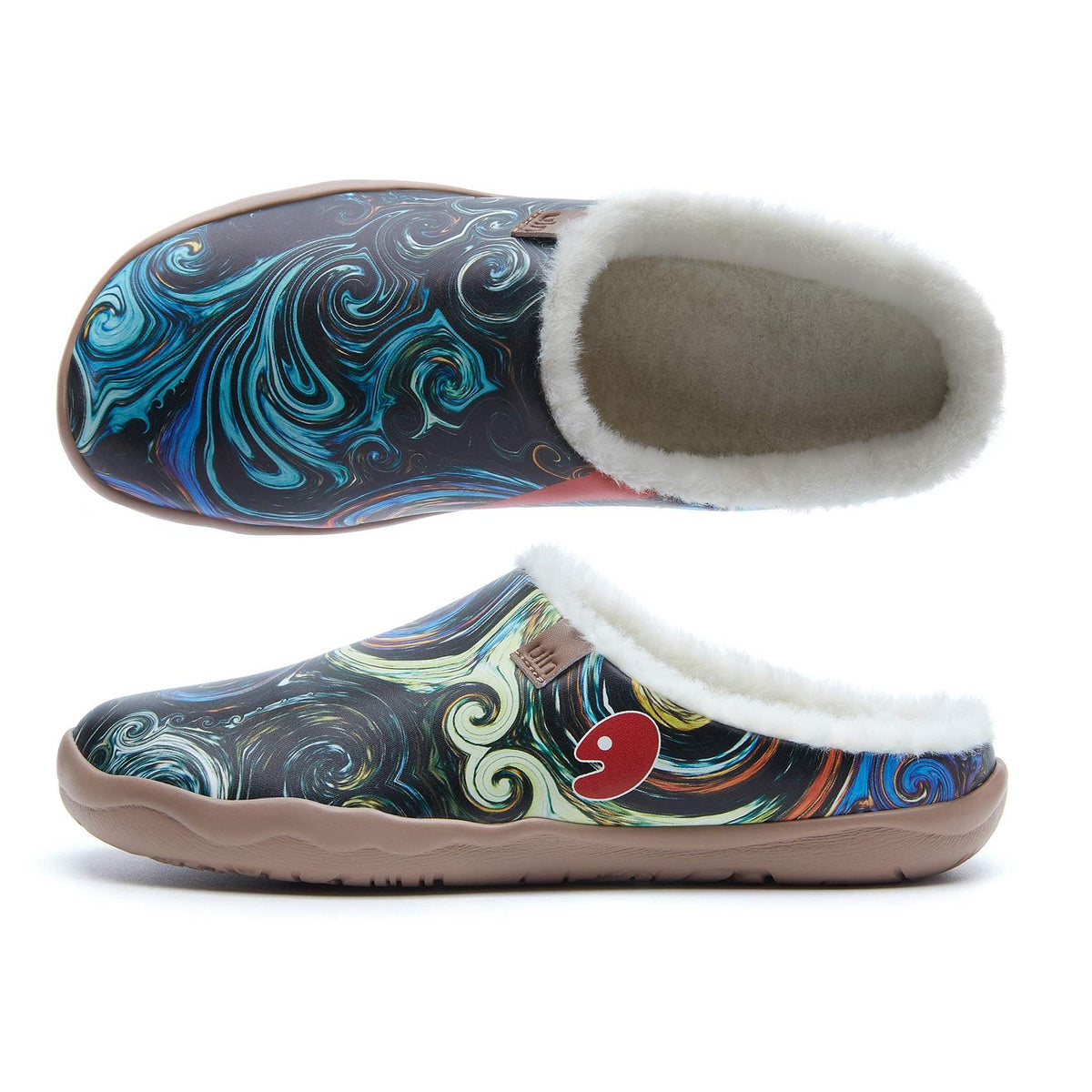 Art Print Mule Loafers