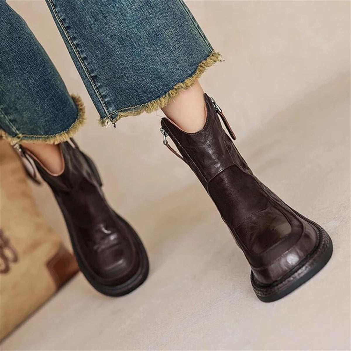 Chunky Heel Ankle Boots