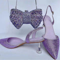 Rhinestone Sandals & Clutch Set