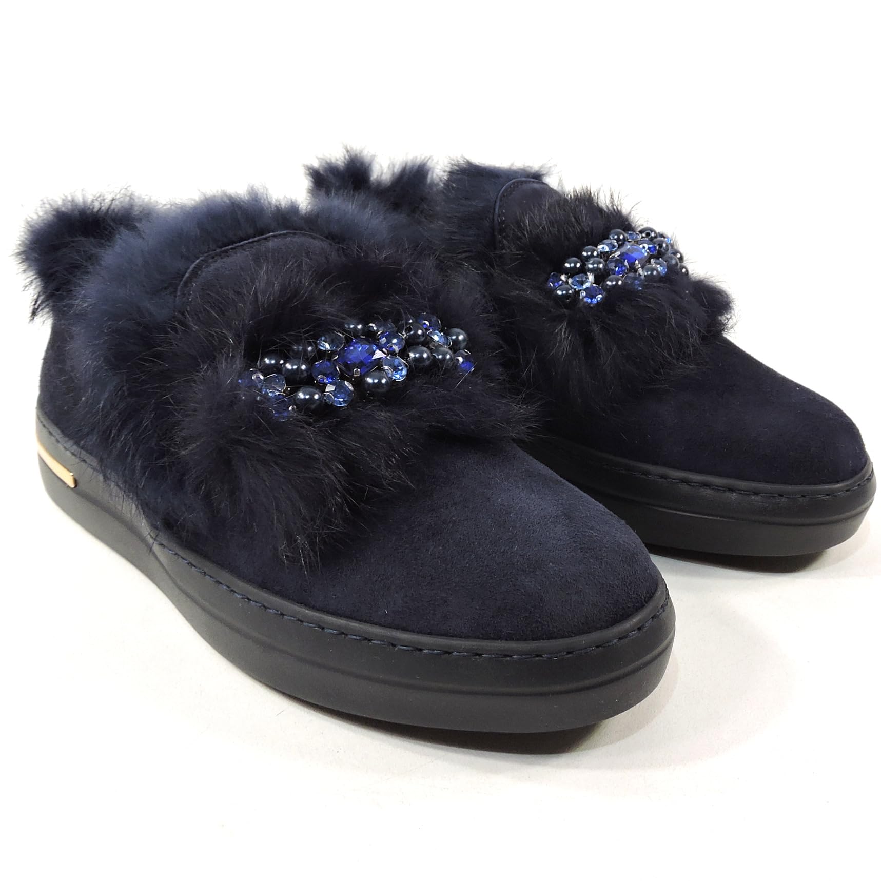 Suede Fur Lined Loafers