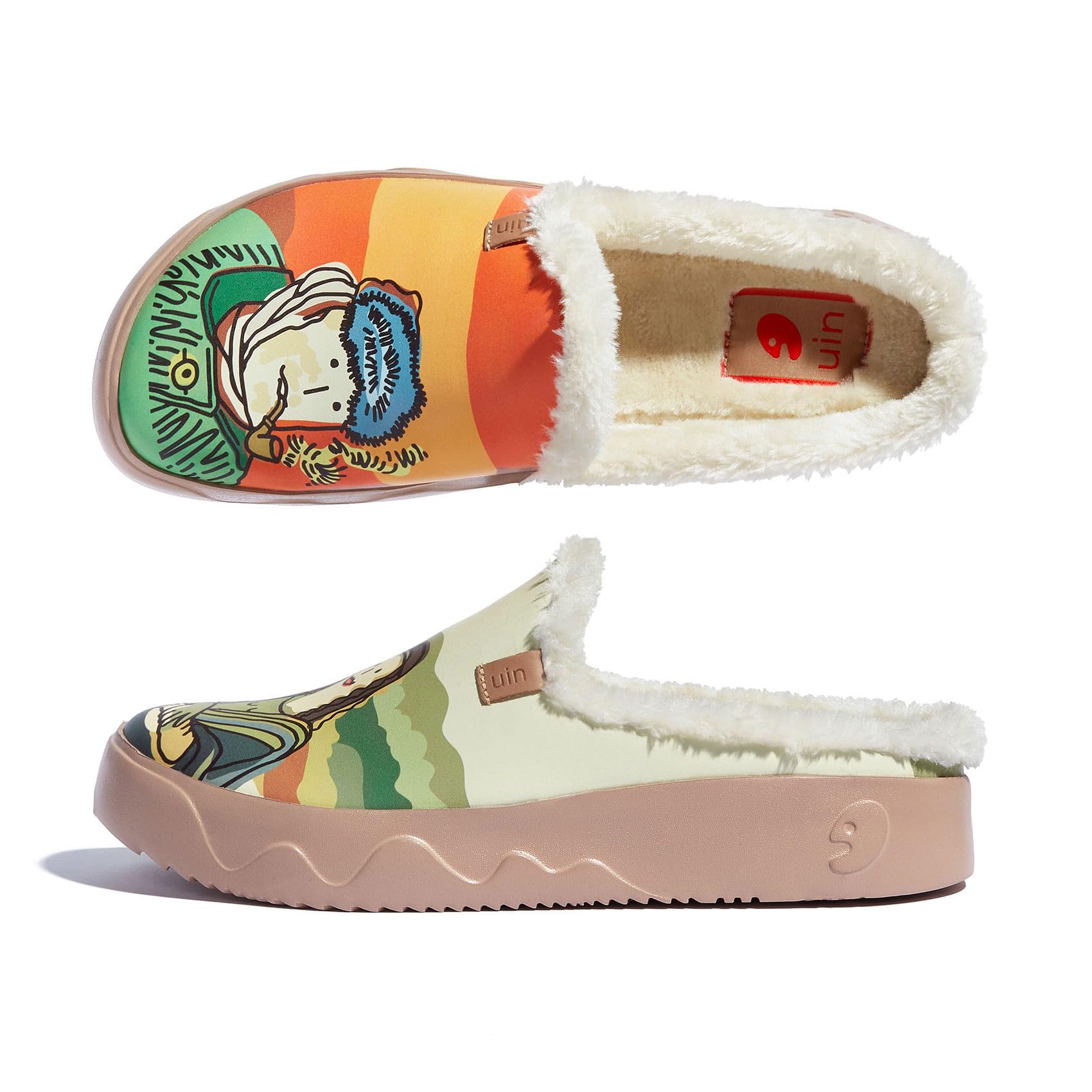 Art Print Mule Loafers