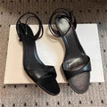Leather Kitten Heel Sandals